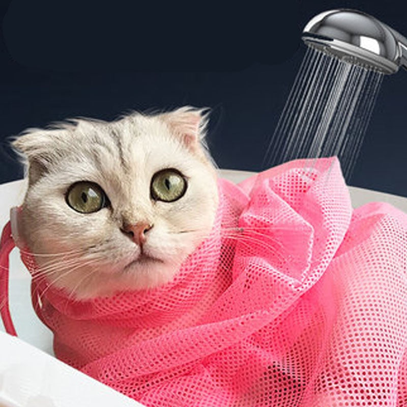 Mesh Cat Bathing Bag Cats