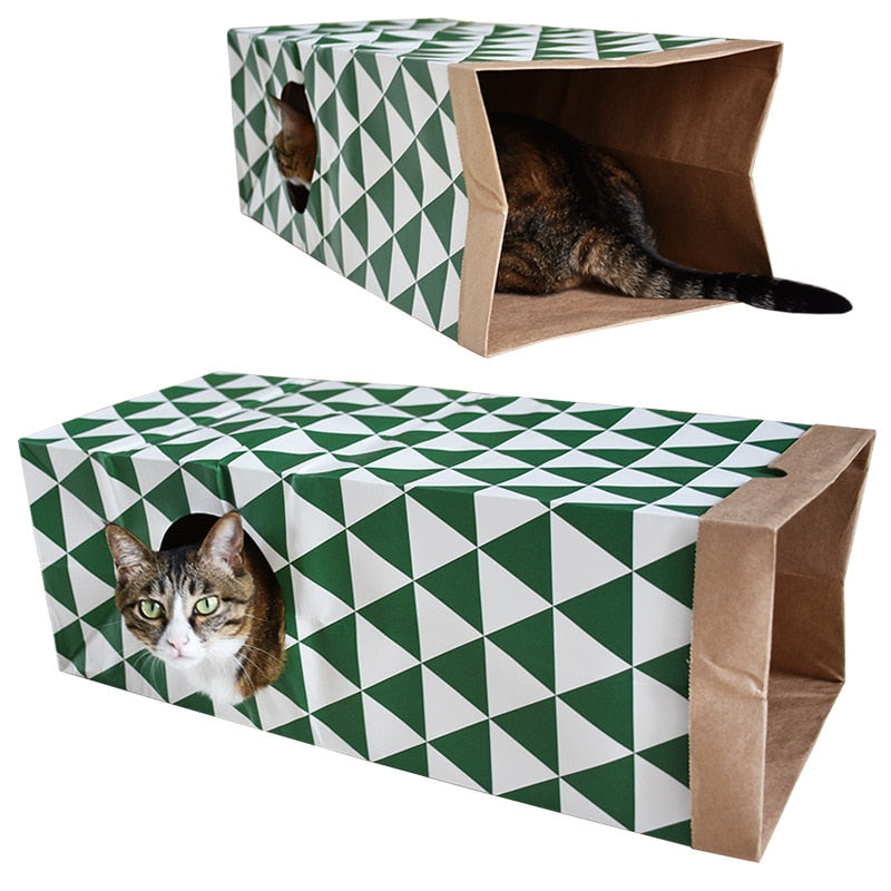 Pet Toys Cat Supplies Cat Mint Kraft Paper Tunnel